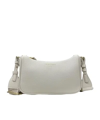 Emporio Armani Zipper Shoulder Bag In Gray