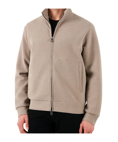 Emporio Armani Zipper Sweatshirt In Neutral