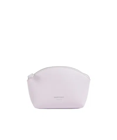 Emporio Armani Zipper Toiletry Bag In Orchid Ice