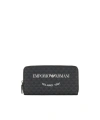 Emporio Armani Monogram Wallet In Black