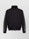 Emporio Armani Zippered High Collar Sweatshirt With Stripe Detailing