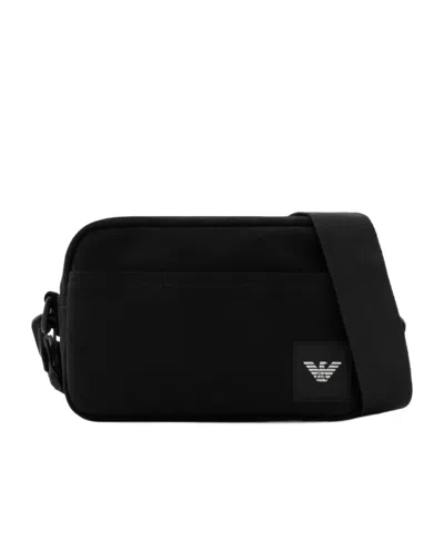 Emporio Armani Zippered Shoulder Bag In Black