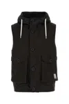 Emporio Armnai Black Logo Patch Vest In Black