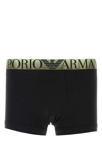Emporio Armnai Black Stretch Cotton Boxer