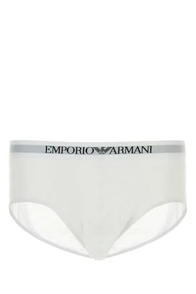 Emporio Armnai White Cotton Brief Set