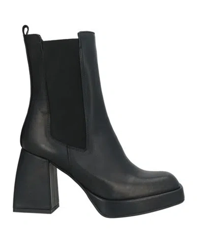 Emporio Di Parma Woman Ankle Boots Black Size 7 Leather