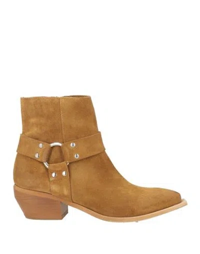 Emporio Di Parma Woman Ankle Boots Marigold Size 8 Leather In Yellow