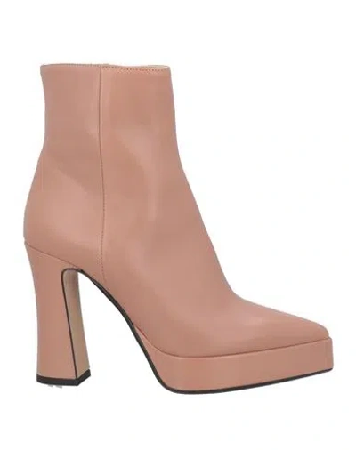 Emporio Di Pitti Woman Ankle Boots Antique Rose Size 8 Leather In Pink