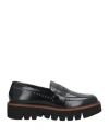 Emporio Di Pitti Woman Loafers Black Size 6 Leather In Black