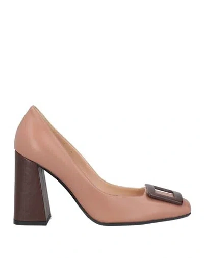 Emporio Di Pitti Woman Pumps Antique Rose Size 8 Leather In Pink