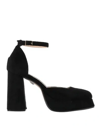 Emporio Di Pitti Woman Pumps Black Size 10 Textile Fibers
