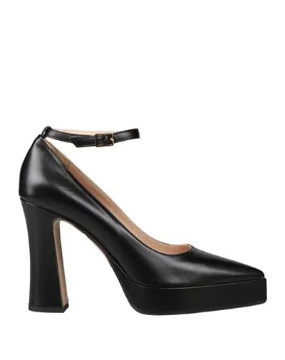Emporio Di Pitti Woman Pumps Black Size 6 Leather In Multi