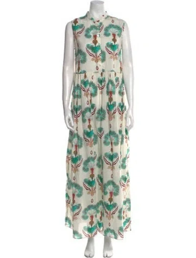 Pre-owned Emporio Sireneuse Floral Print Long Dress In Multi