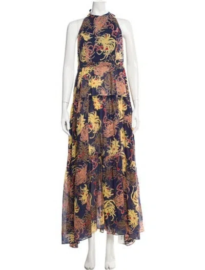 Pre-owned Emporio Sireneuse Floral Print Midi Length Dress In Multi
