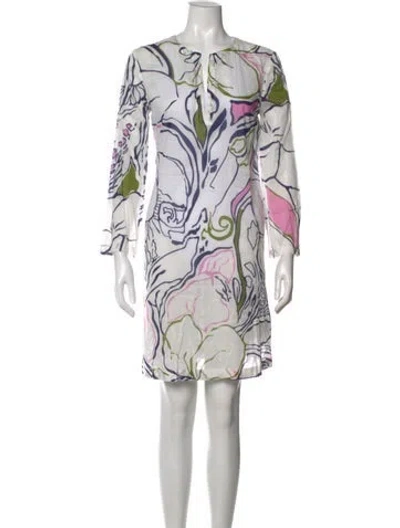 Pre-owned Emporio Sireneuse Floral Print Mini Dress In Multi