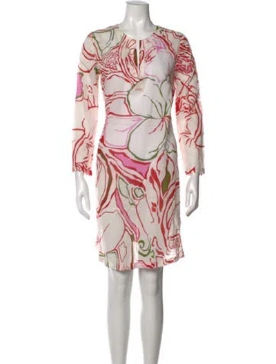 Pre-owned Emporio Sireneuse Floral Print Mini Dress In Multi
