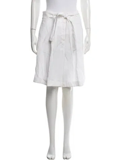 Pre-owned Emporio Sireneuse Linen Knee-length Shorts In White