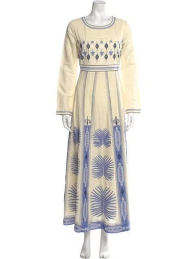 Pre-owned Emporio Sireneuse Linen Long Dress W/ Tags In Yellow
