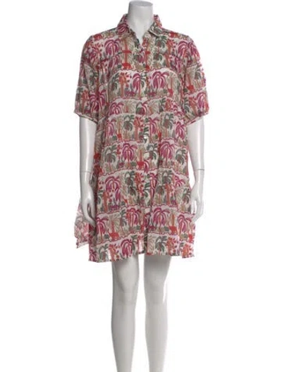 Pre-owned Emporio Sireneuse Linen Mini Dress In White