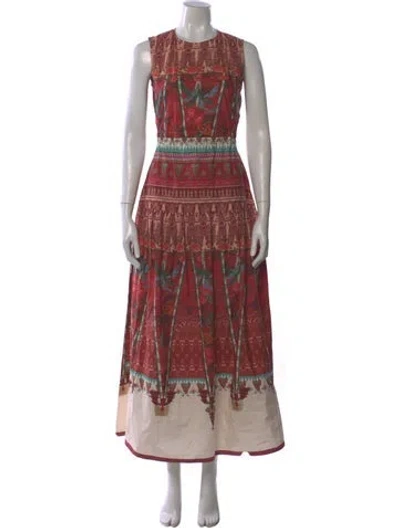 Pre-owned Emporio Sireneuse Printed Long Dress In Multi