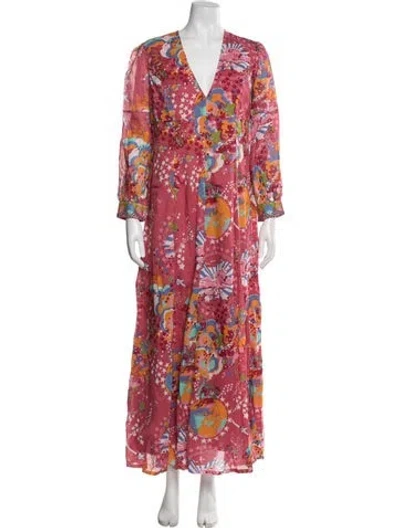 Pre-owned Emporio Sireneuse Printed Long Dress W/ Tags In Pink