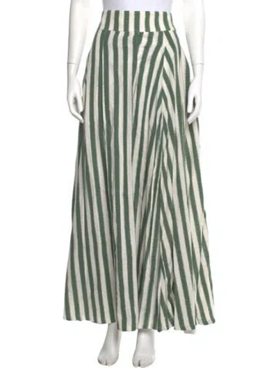 Pre-owned Emporio Sireneuse Striped Long Skirt W/ Tags In Green