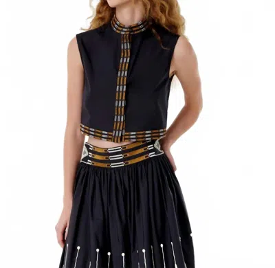Emporio Sirenuse Andorra Greek Rooster Vest In Blue