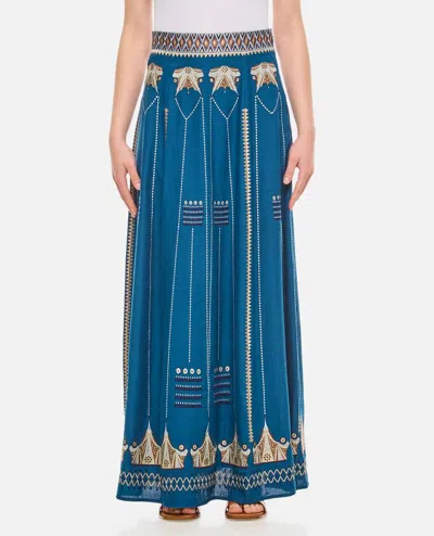 Emporio Sirenuse Camille Samarcanda Skirt In Blue