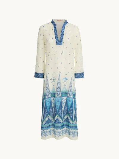 Emporio Sirenuse Giada Caftan Blue It42 In Multi
