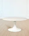 Emporium Home For William D Scott 60" Marble Top Dining Table In White