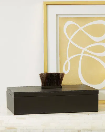 Emporium Home For William D Scott Harrington Box In Graphite Leather