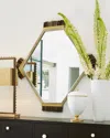 Emporium Home For William D Scott Harrington Mirror In Graphite Leather