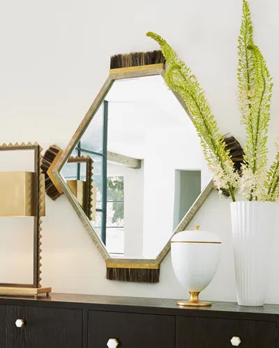 Emporium Home For William D Scott Harrington Mirror In Graphite Leather