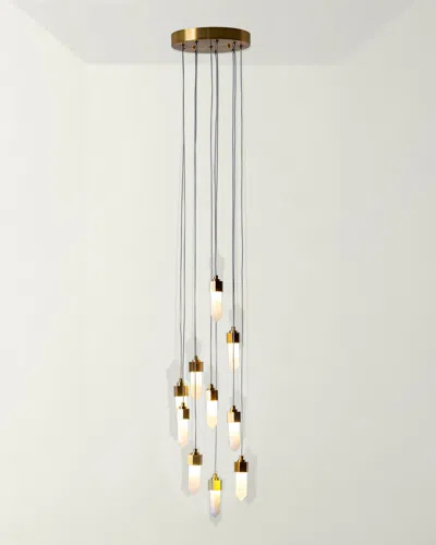 Emporium Home For William D Scott Leo 10 Drop Pendant In Satin Brass