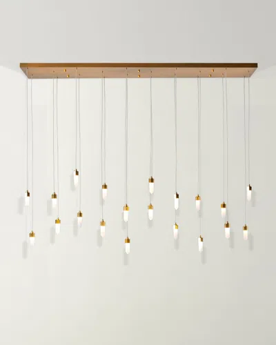 Emporium Home For William D Scott Leo 20 Drop Rectangle Chandelier In Satin Brass
