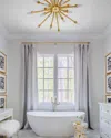 Emporium Home For William D Scott Quartz Burst Chandelier In Satin Brass