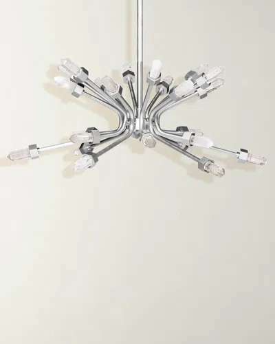 Emporium Home For William D Scott Quartz Burst Chandelier In Satin Nickel