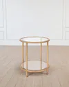 Emporium Home For William D Scott Stud End Table In Gold