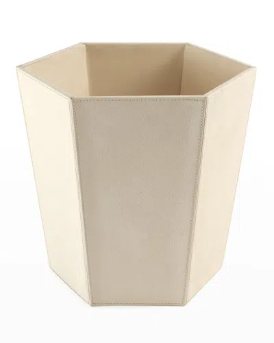 Emporium Home For William D Scott Tiffany Wastebasket In Milk Leather