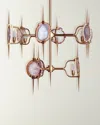 Emporium Home For William D Scott Two-tier Eclipse Agate Chandelier In Satin Brass