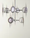 Emporium Home For William D Scott Two-tier Eclipse Agate Chandelier In Satin Nickel