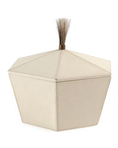 Emporium Home For William D Scott Zephyr Box - Small In Milk Leather