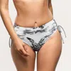 Empreinte High Waist Adjustable Bikini Bottom In Story In Multi