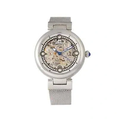 Pre-owned Empress Adelaide Automatic Crystal White Dial Ladies Watch Empem2501