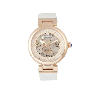 Empress Adelaide Automatic Crystal White Dial Ladies Watch Empem2507 In Gold