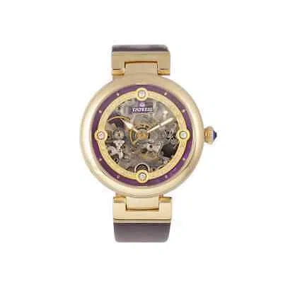 Pre-owned Empress Adelaide Automatic Purple Dial Ladies Watch Empem2506