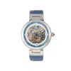 Empress Adelaide Automatic Skeleton Leather-band Watch In Blue