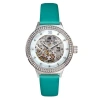 Empress Alice Automatic Skeleton Leather-band Watch In Green