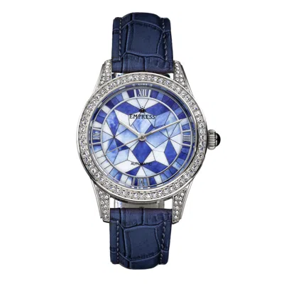 Empress Augusta Automatic Blue Dial Ladies Watch Empem3502 In Blue/silver Tone