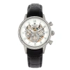 Empress Beatrice Automatic Skeleton Dial Leather-band Watch With Day & Date In Black